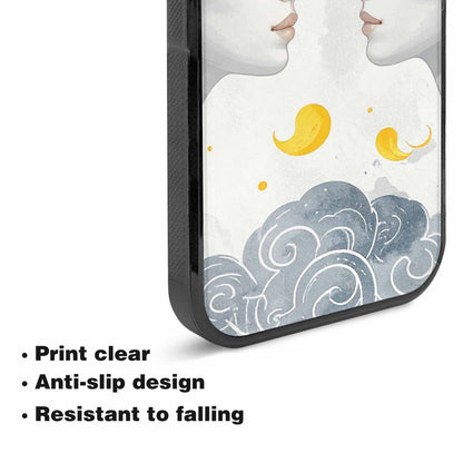 iPhone 15 Plus Case — Gemini Twins Zodiac Pattern Seamless Repeat, Custom Made Phone Cover