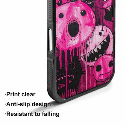 iPhone 17 Case — Black &amp; Pink Ink Cartoon Cute, Personalized Phone Case