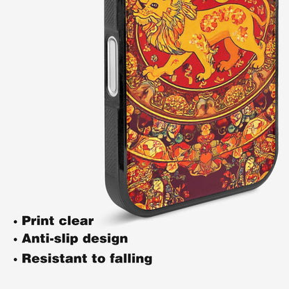iPhone 16 Case — Mandala Lions Art Seamless Pattern Vibrant, Unique Phone Case Design