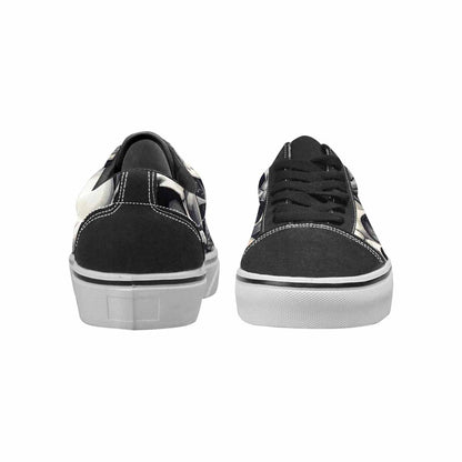 WOMEN'S Skulls - Classic Canvas Lace-Up Grunge Custom Sneakers