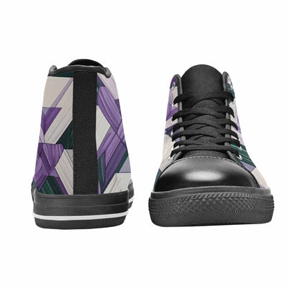 MEN'S Genderqueer Flag Color High Top Canvas Vivid Sneakers