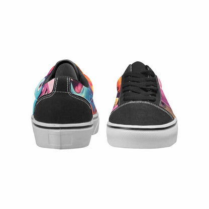 WOMEN'S Melting Ice Cream Monster Lace-Up Canvas Cottagecore Custom Sneakers