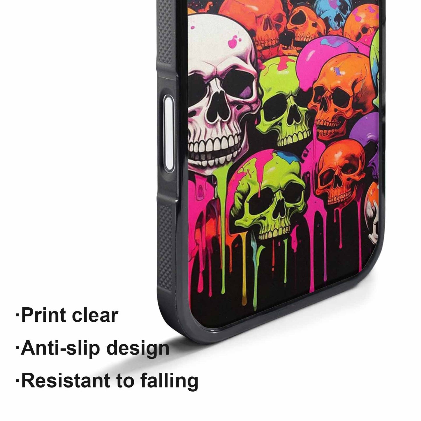 iPhone 17 Pro Case — Vibrant Camo Of Skeletons Neon Camo, Unique Phone Case Design