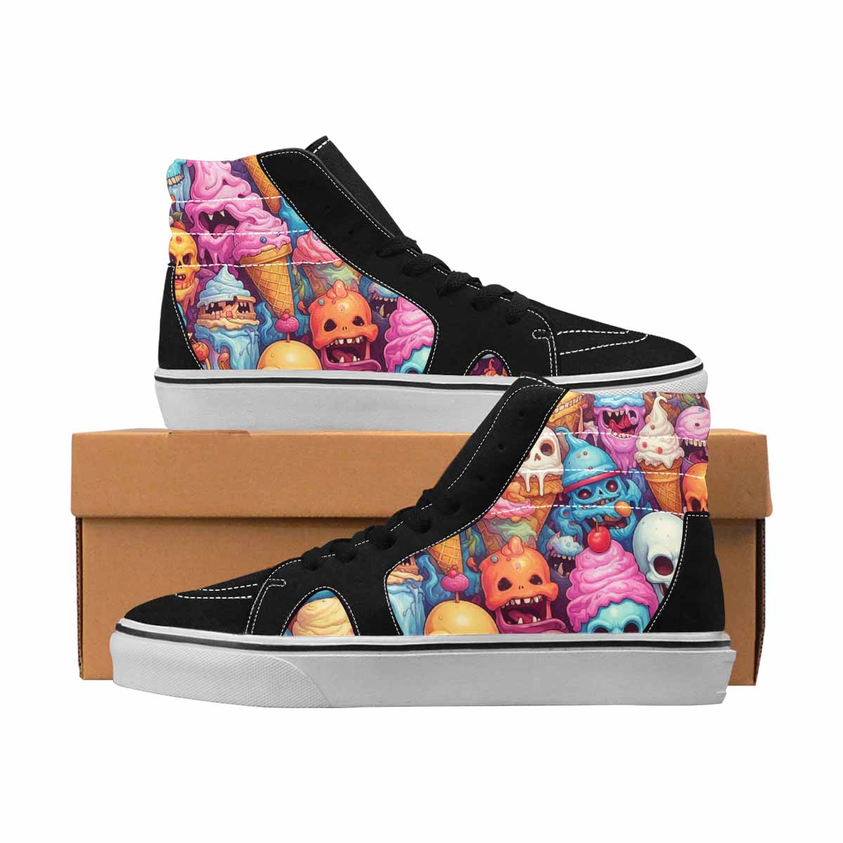 MEN'S Skulls High Top Canvas Artist-designed Aesthetic Custom Kicks