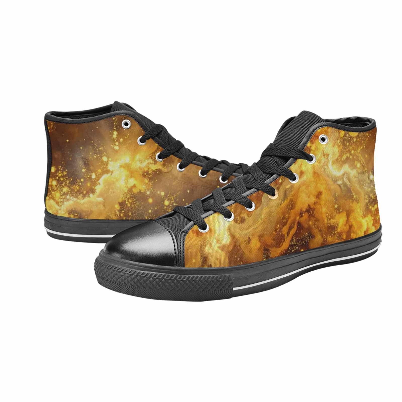 MEN'S Galaxy Art - High Top Canvas Dark Academia Custom Sneakers