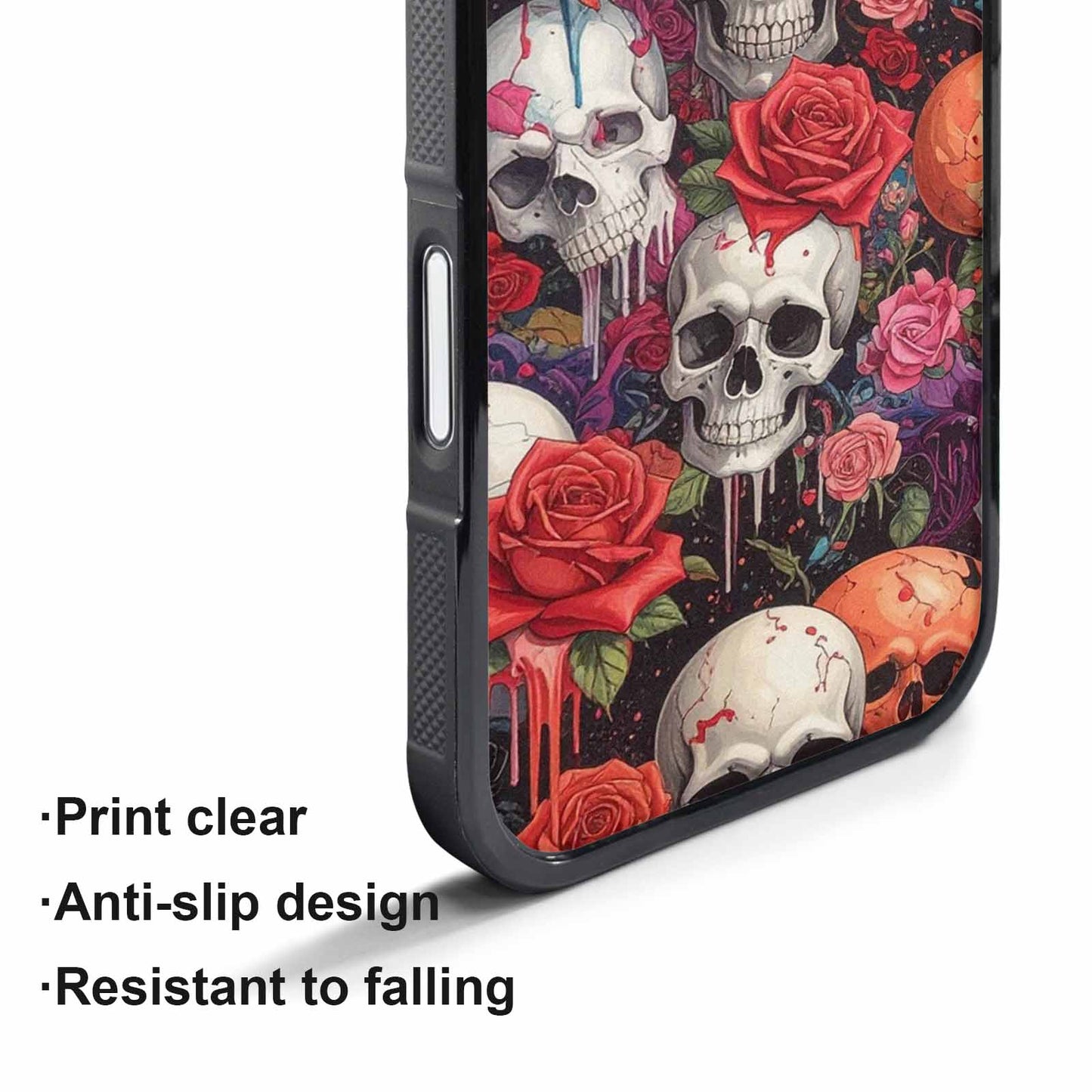 iPhone 17 Pro Max Case — Skulls And Roses Skulls Gothic Skulls, Custom Print Case Cover