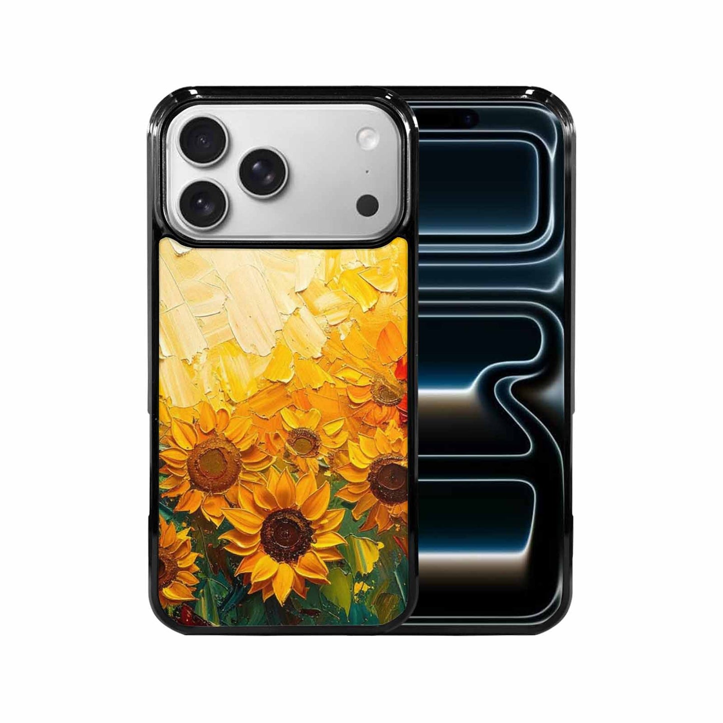 iPhone 17 Pro Max Case — Impressionist Sunflower Brushstroke Pattern Floral, Original Design Phone Case
