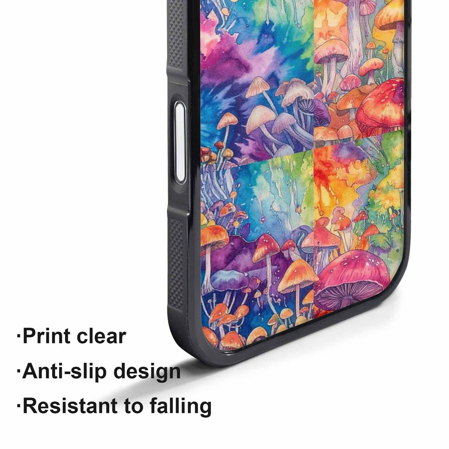 iPhone 17 Pro Max Case — Mushrooms Tie Dyemushrooms Pat Tie Dye, Custom Made Phone Cover