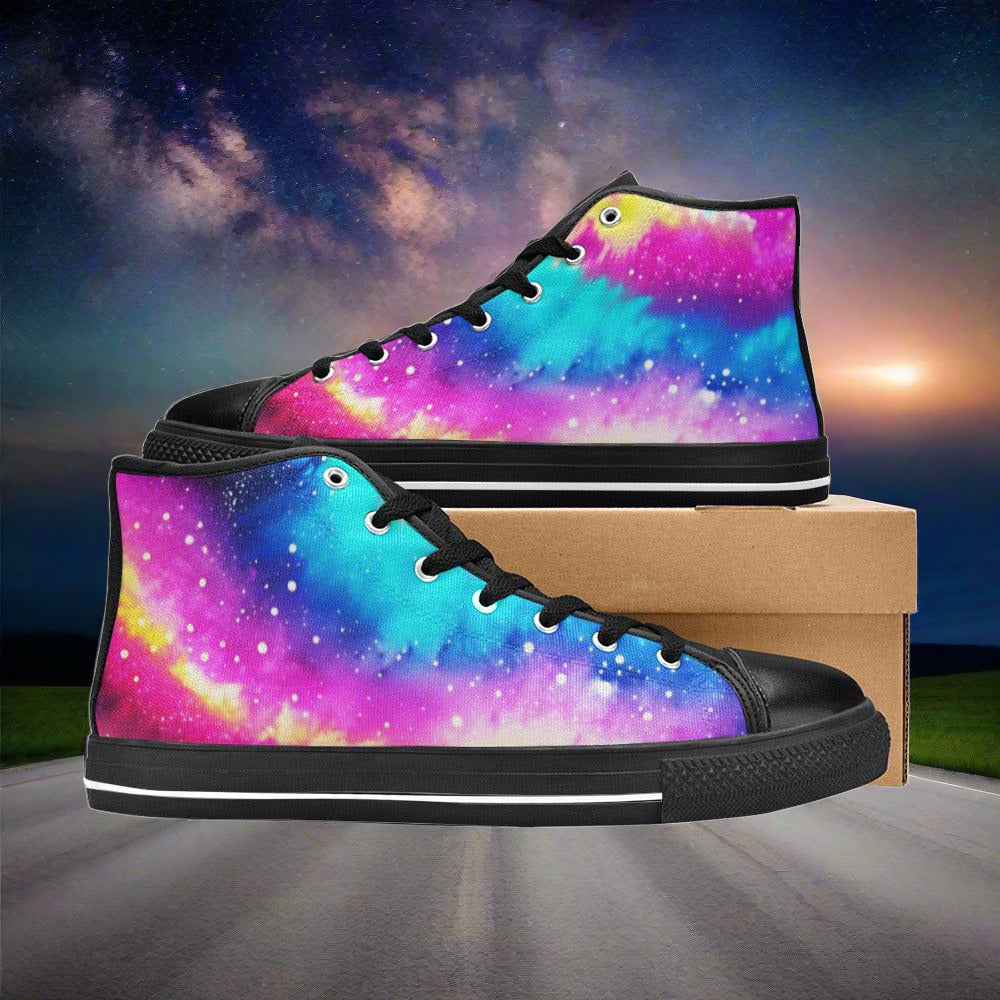 Aurora Borealis Rainbow Wearable WOMEN Bold Art - Freaky Shoes | Custom Art Sneakers