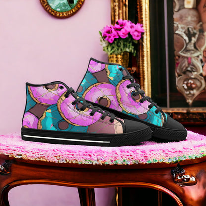 Celtic Pink Cream Wearable Bold Art - Freaky Shoes | Custom Art Sneakers