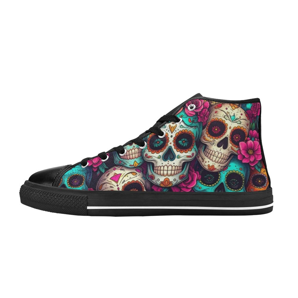 MEN'S Dia De Los Muertos High Top Canvas Dreamcore Sneakers