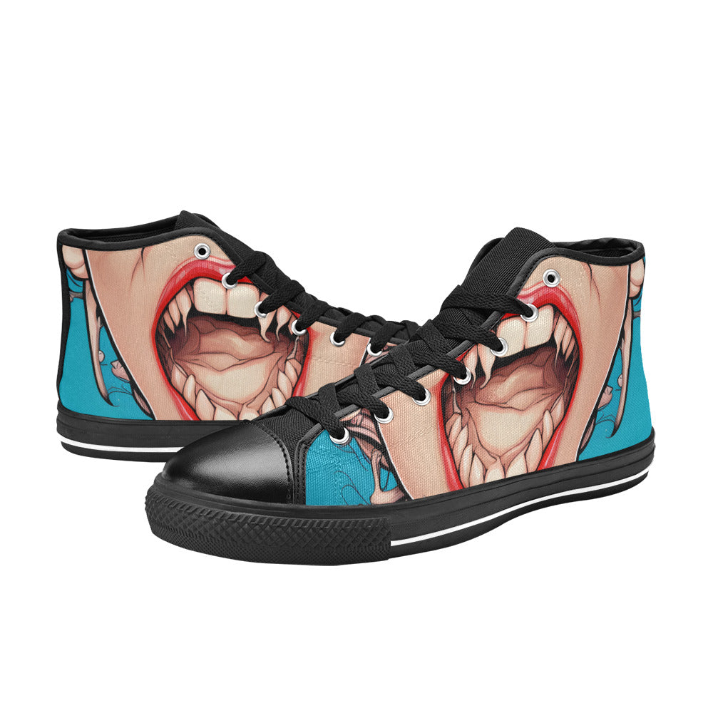 WOMEN'S Cc Mouthy Art High Top Canvas Cottagecore Sneakers