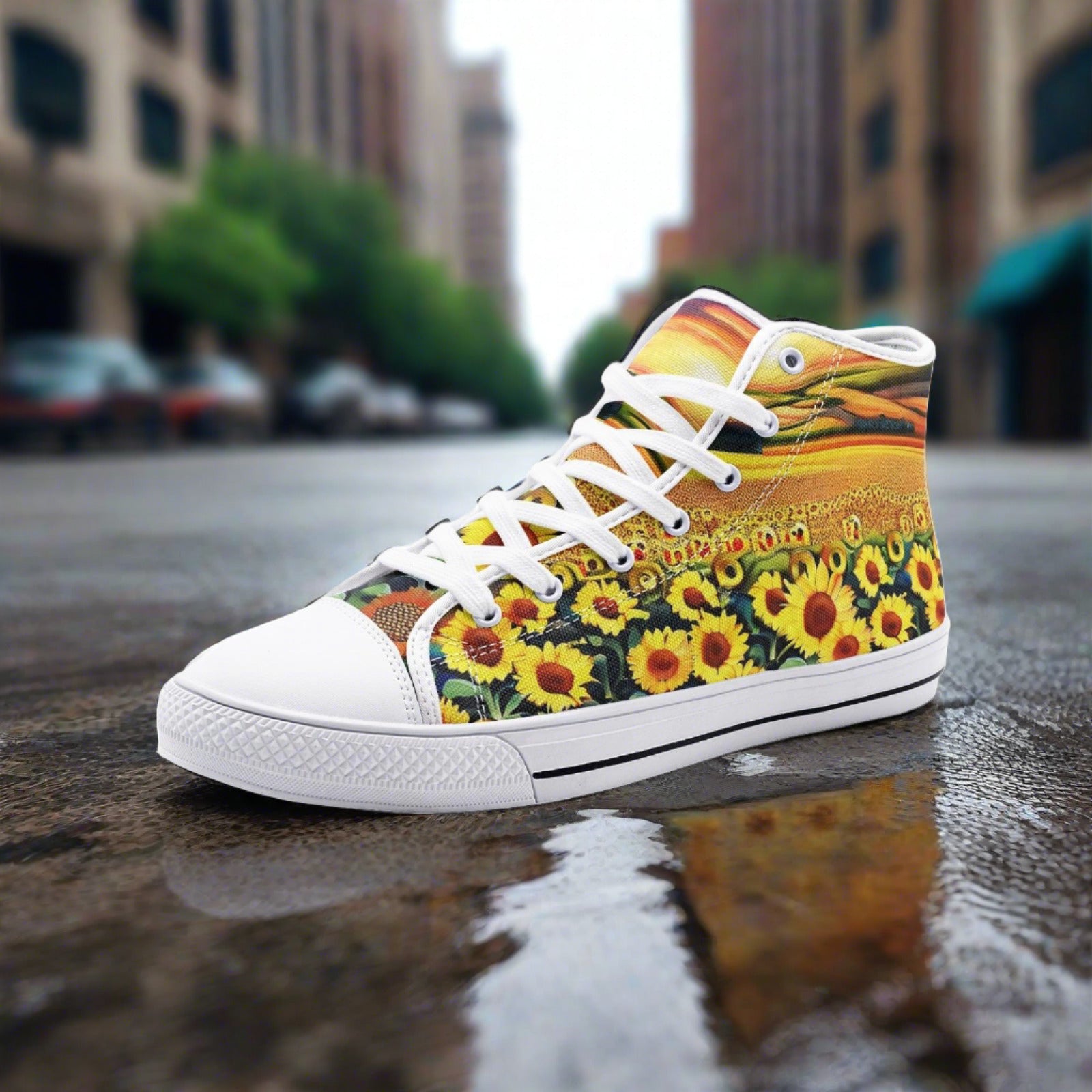 Peacock Silver Blue Custom Bold Art - Freaky Shoes | Custom Art Sneakers