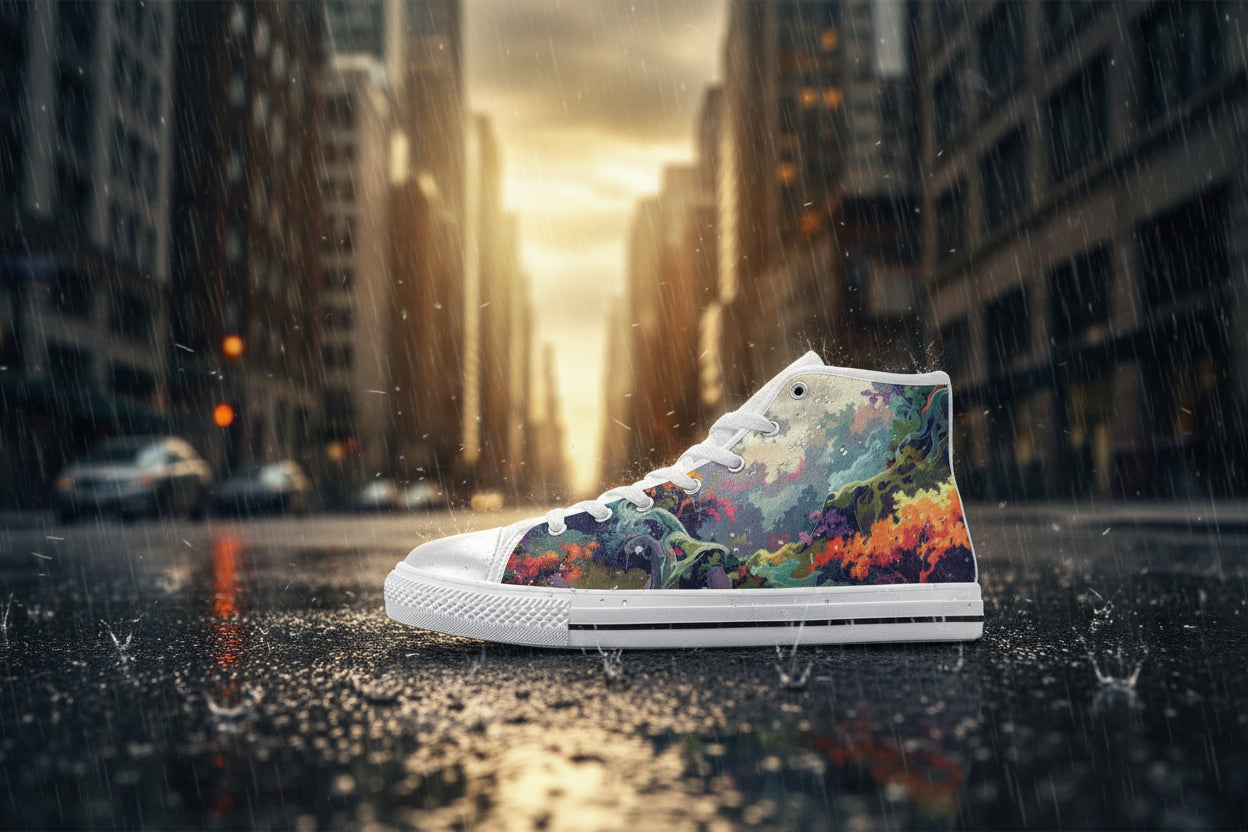 Camo Design 1 High Top Canvas Shoes for Kid