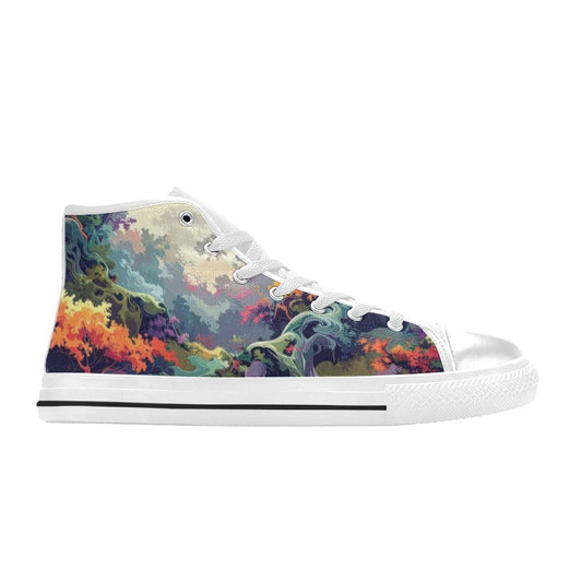 KIDS' Camo Design 1 High Top Canvas Wallpaper Art Sneakers