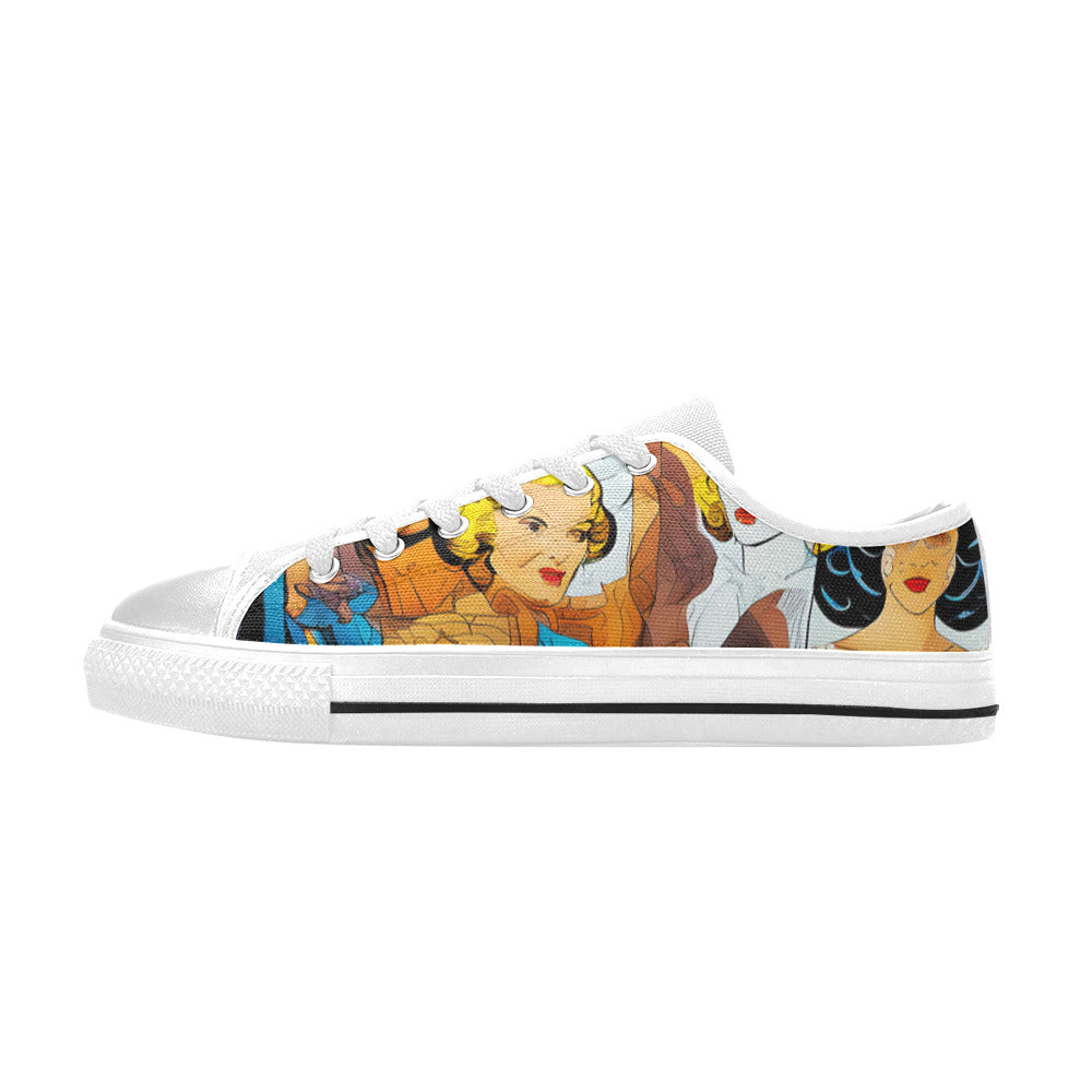 WOMEN'S Cc Pop Art Canvas Y2K Custom Sneakers