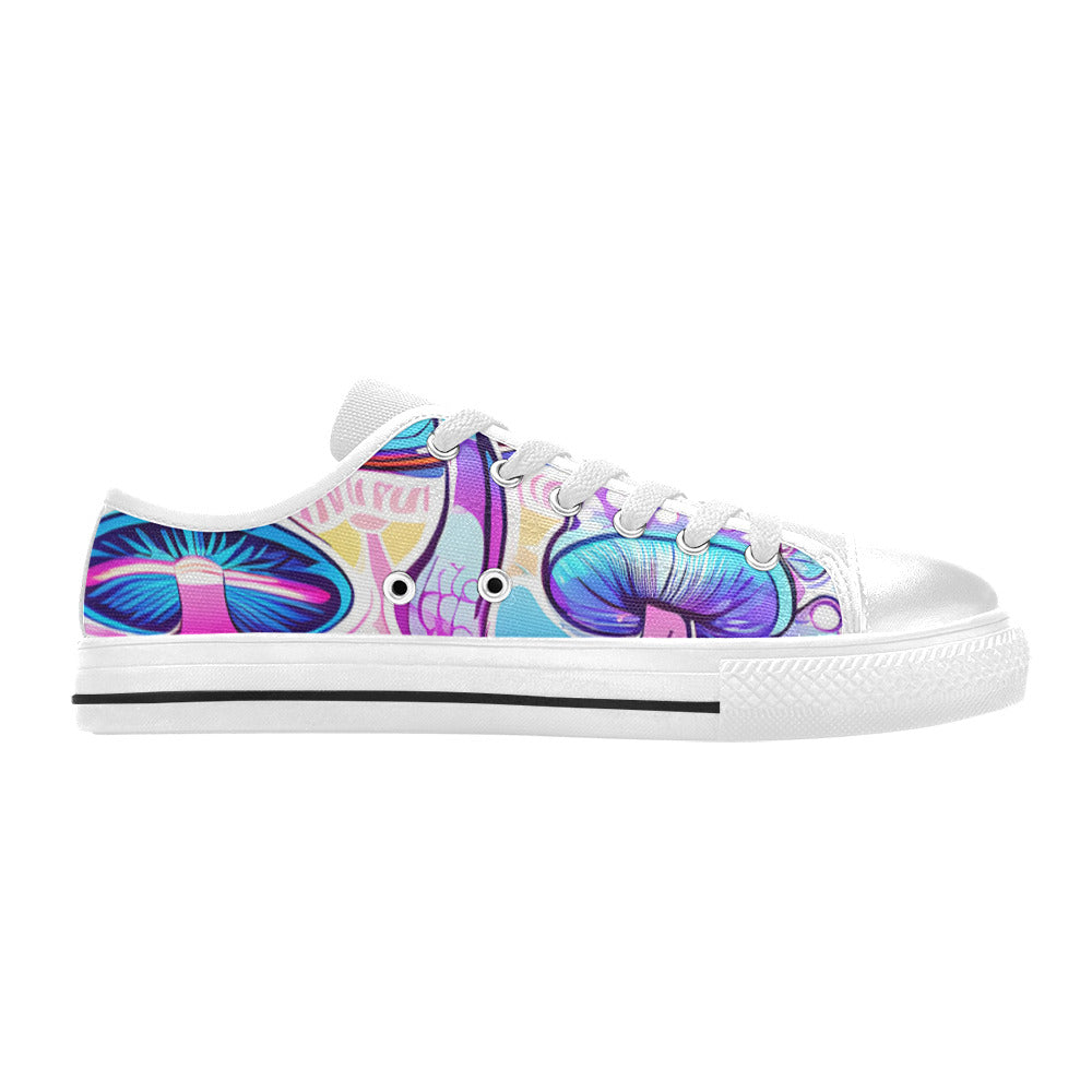 WOMEN'S Magic Mushrooms Art 4 Canvas Surreal Custom Shoes