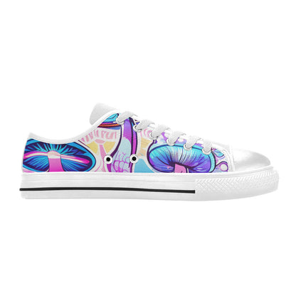 WOMEN'S Magic Mushrooms Art 4 Canvas Surreal Custom Shoes