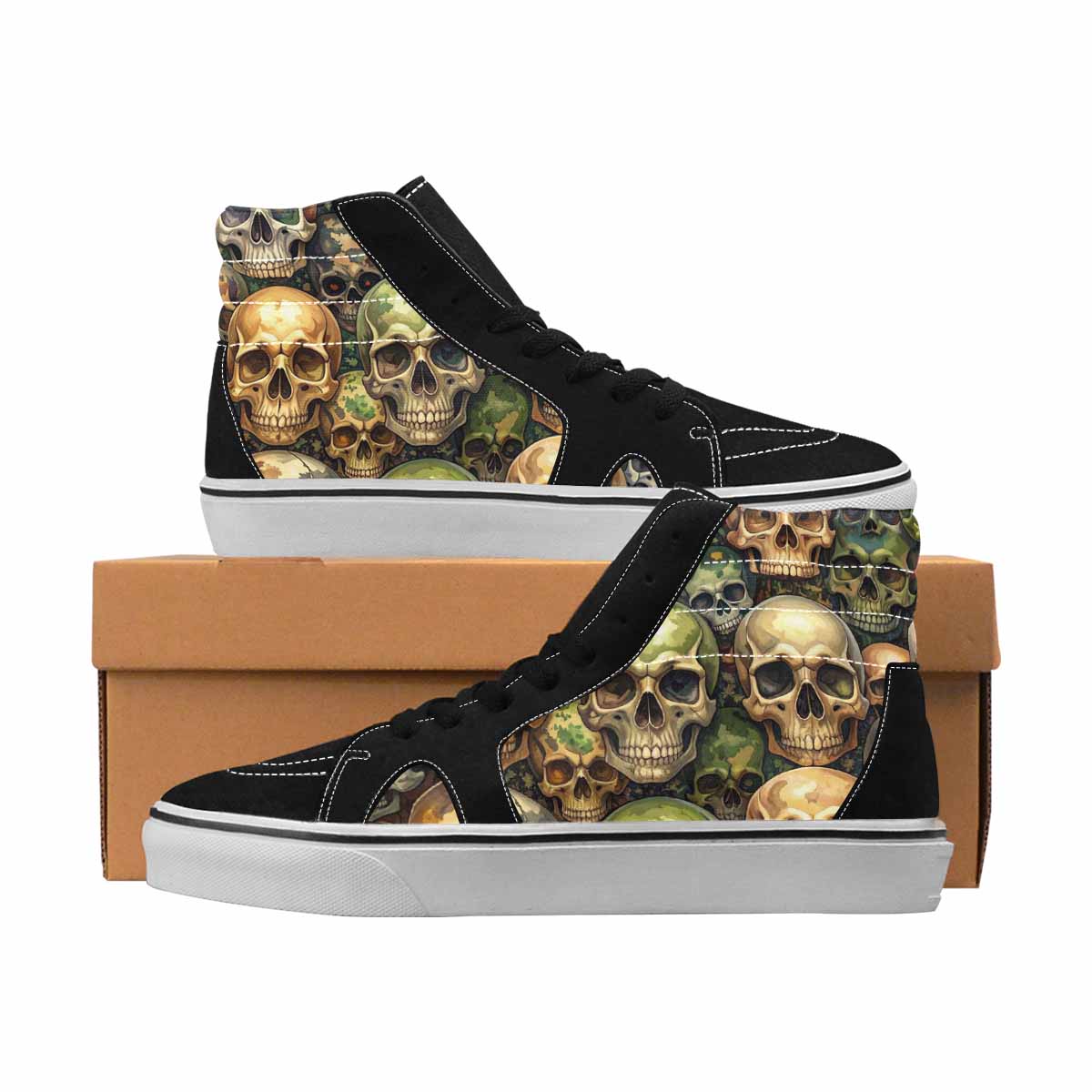 MEN'S Camo High Top Canvas Made To Order Aesthetic Custom Shoes