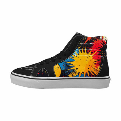 WOMEN'S Comic Book Halftone High Top Canvas Surreal Custom Sneakers