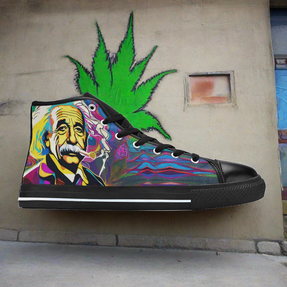 Aurora Borealis Dark Cosmic Vivid MEN Bold Art - Freaky Shoes | Custom Art Sneakers