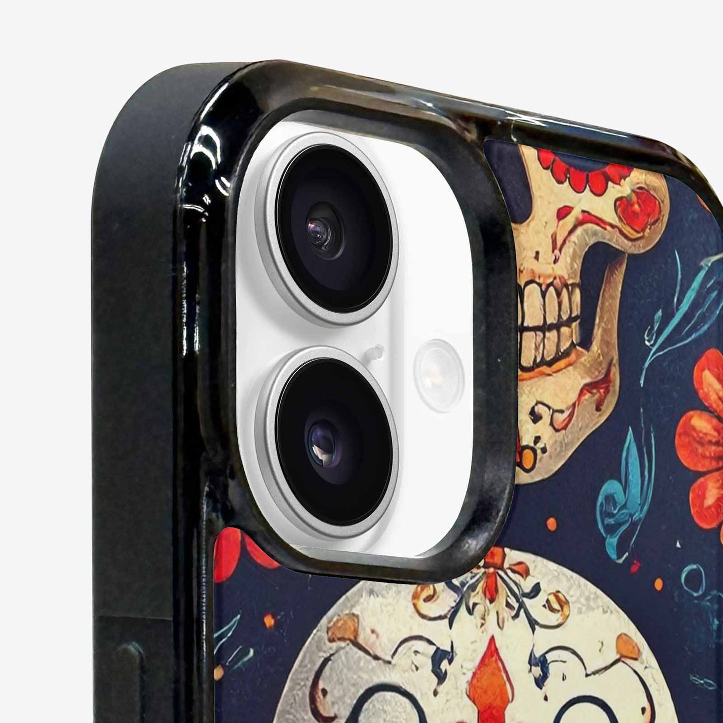 iPhone 16 Plus Case — Day Dead Sugar Skull Art 100s, Original Design Phone Case