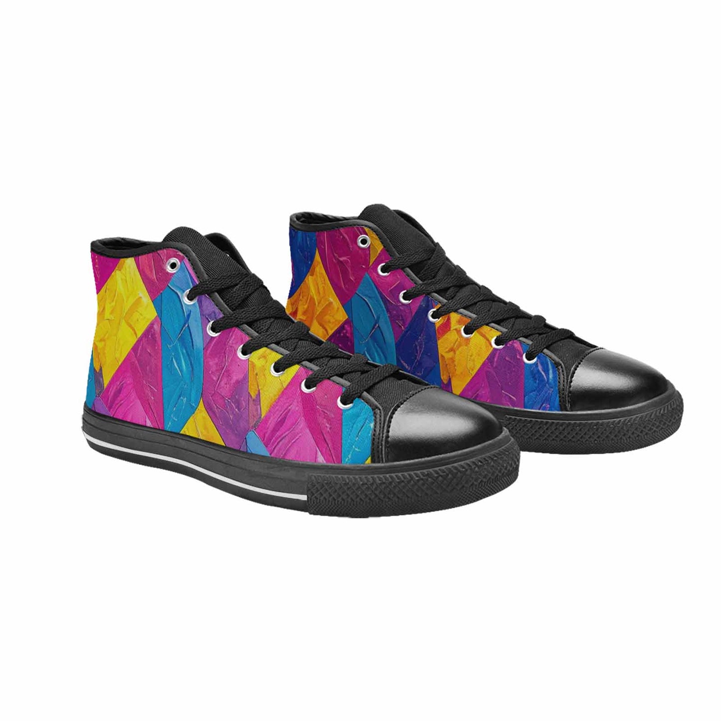 MEN'S Pansexual Flag Color High Top Canvas Y2K Sneakers