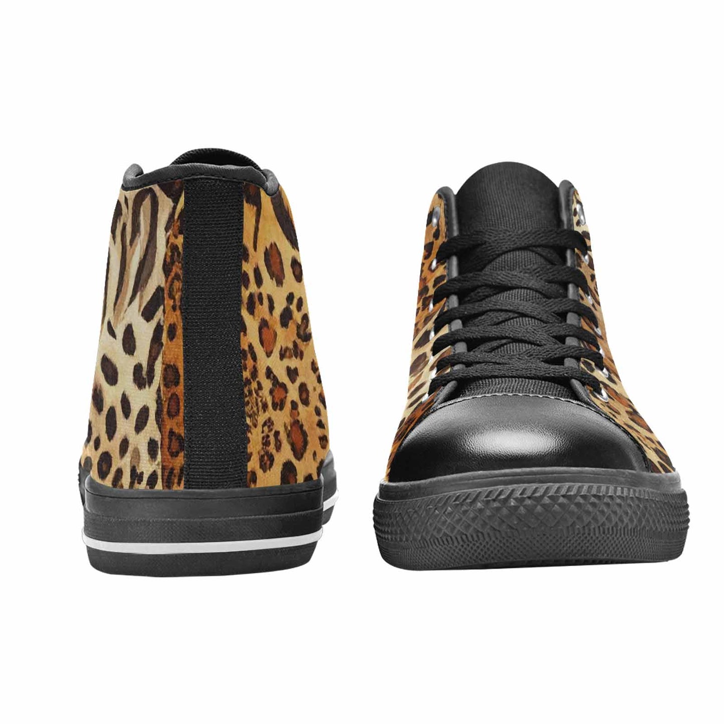 MEN'S Animal Print High Top Canvas Vibrant Chaos Shoes