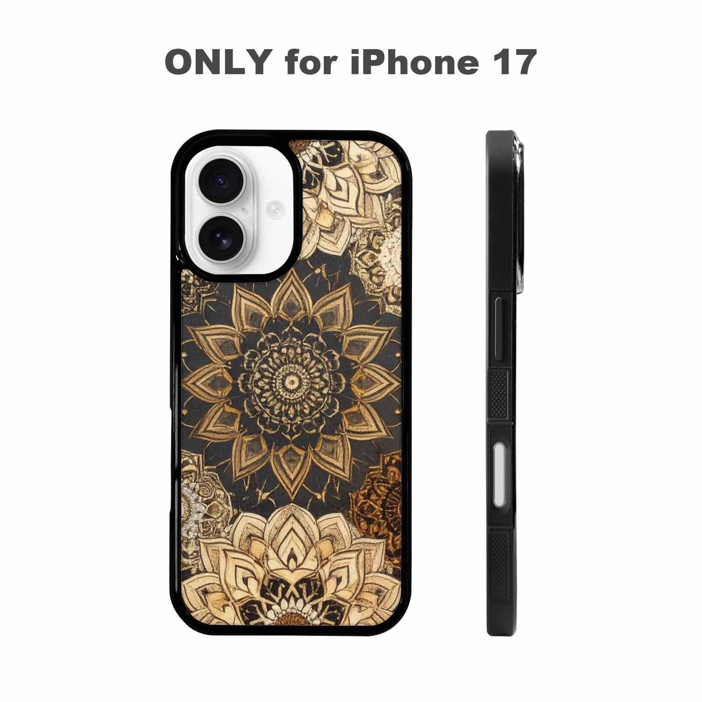 iPhone 17 Case — Small Mandala Pattern, Randomly Floral, Custom Printed Phone Case