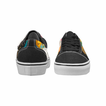 WOMEN'S Aliens  Marble Aliens Lace-Up Canvas Vivid Custom Sneakers