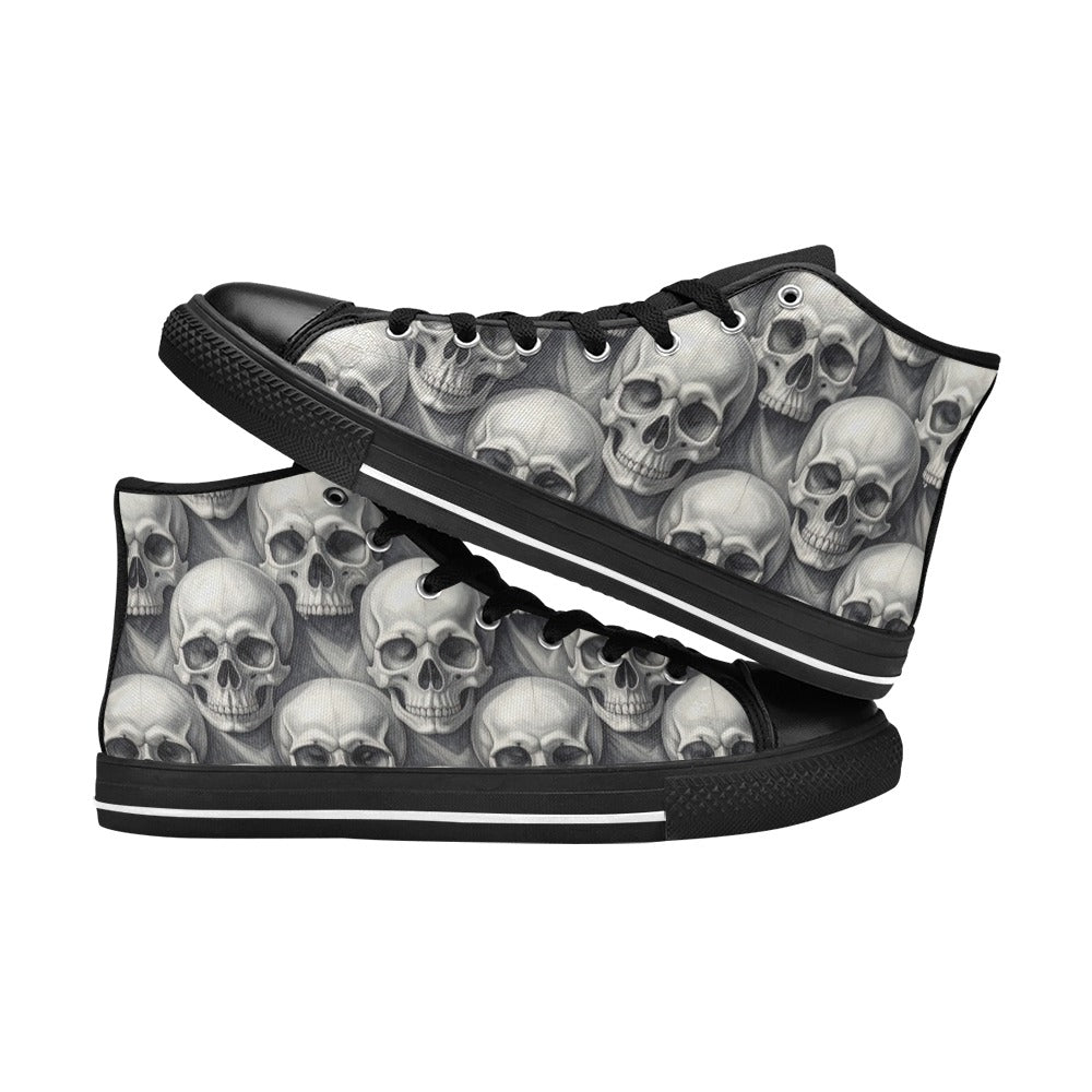 MEN'S Hyper Realistic Skull High Top Canvas Y2K Custom Sneakers