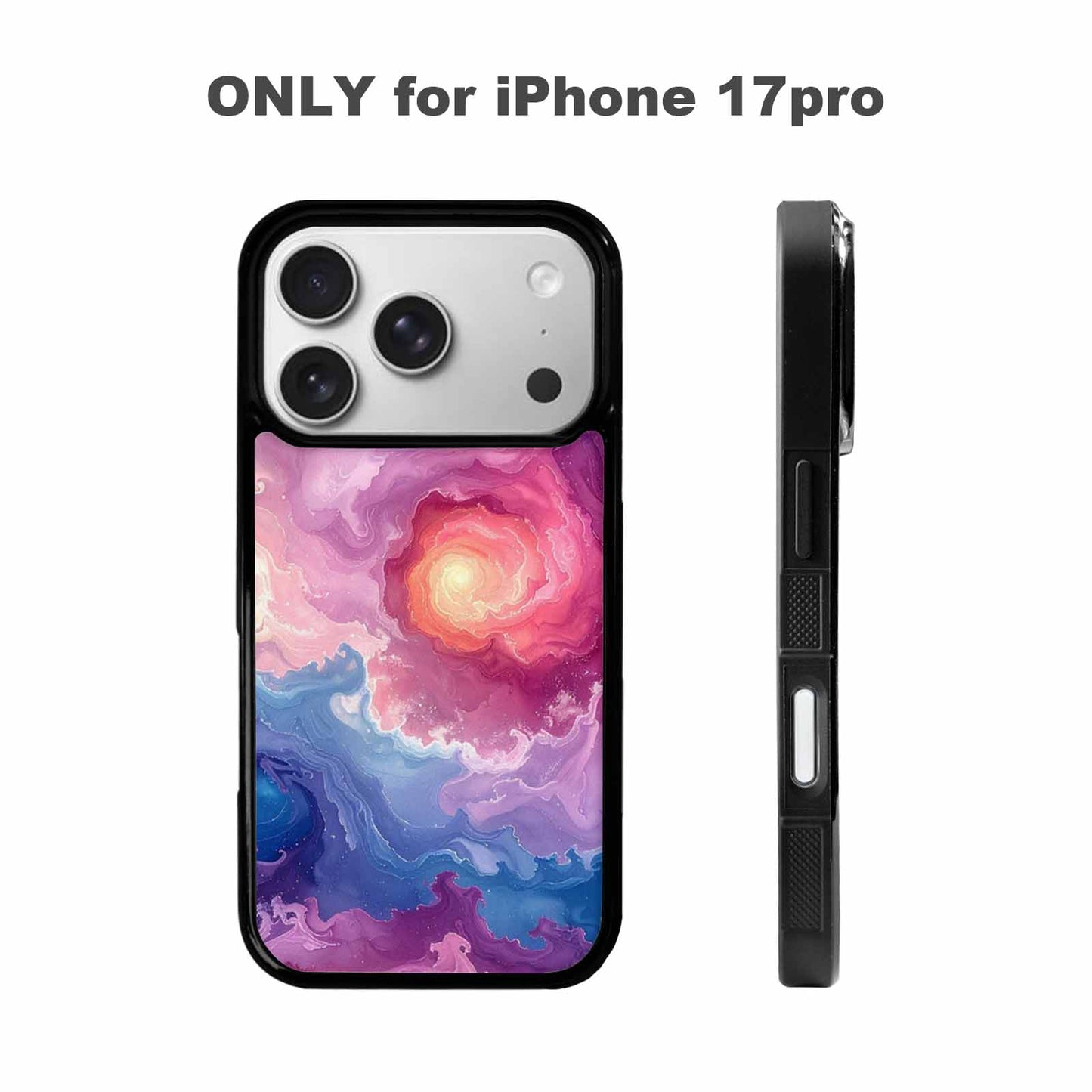 iPhone 17 Pro Case — Seamless Repeating Pattern Of Overlapping Galaxy, Customized Protective Case