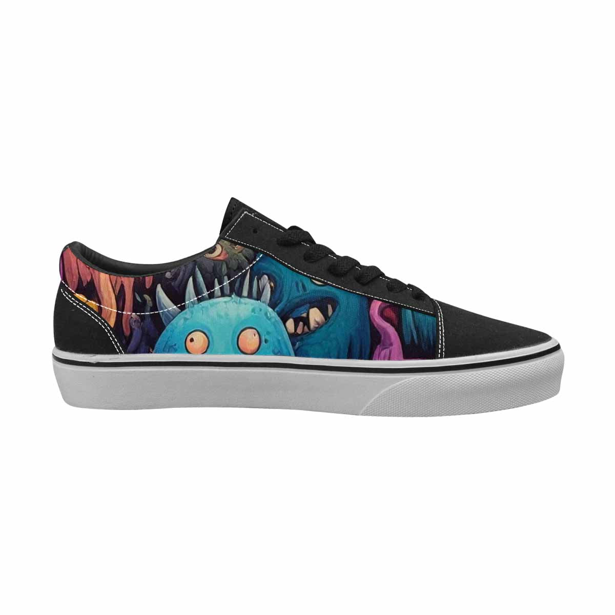WOMEN'S Monsters (general) Lace-Up Canvas Dark Academia Custom Sneakers