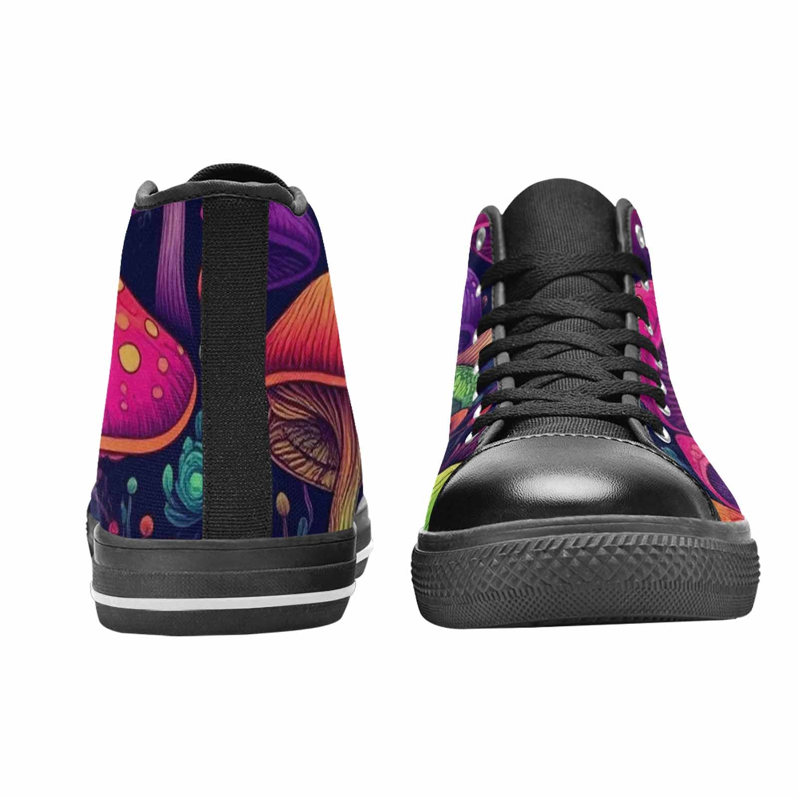 MEN'S Psychedelic Mushroom High Top Canvas Cottagecore Custom Sneakers