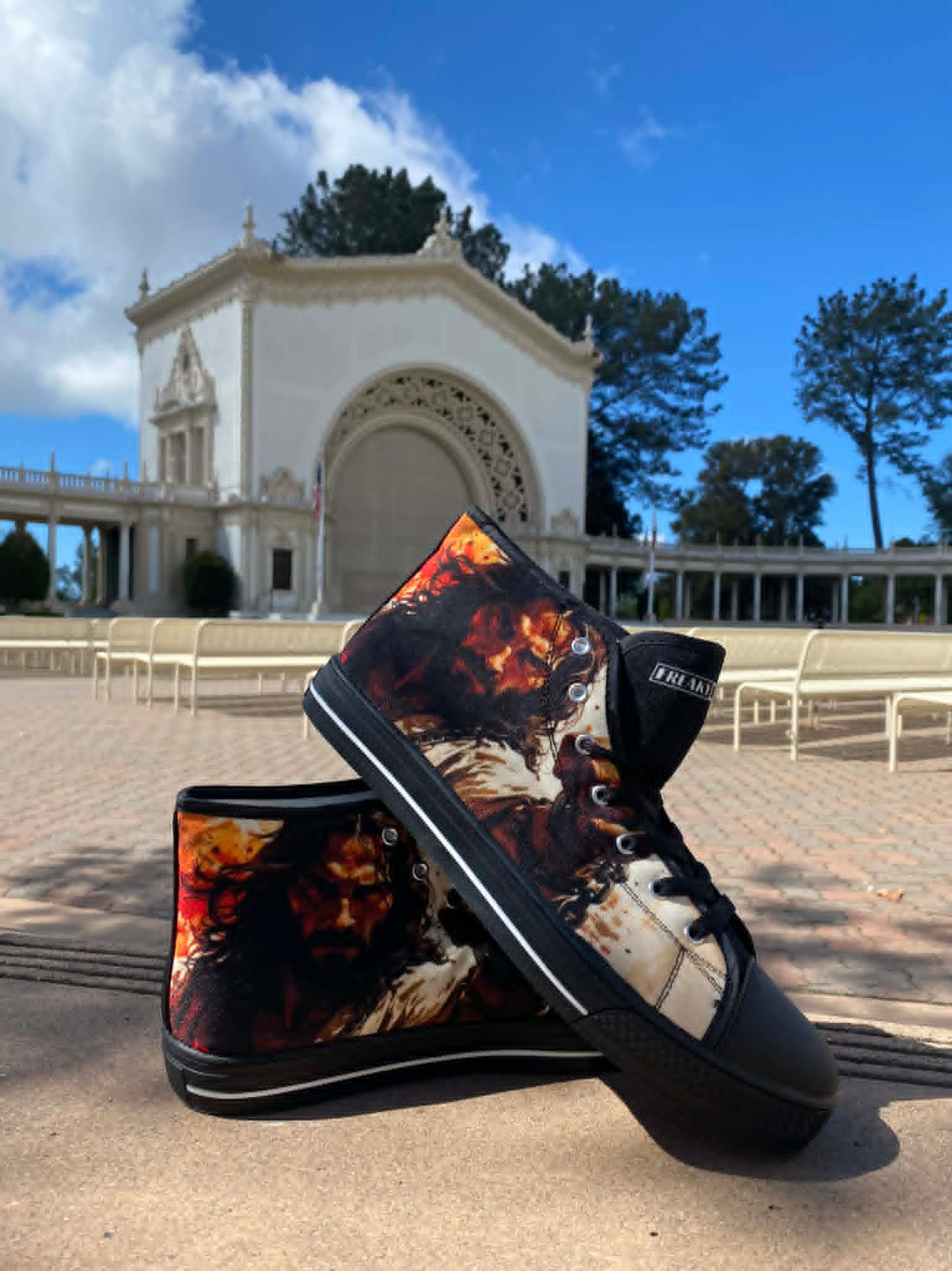 Egyptian Magenta Gold Unique UNISEX Bold Art - Freaky Shoes | Custom Art Sneakers