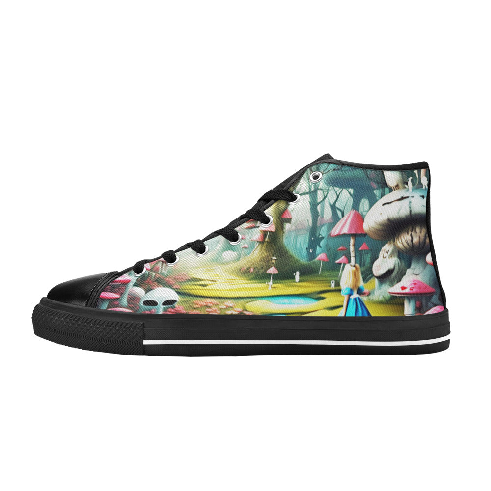 MEN'S Creepy World 8 Men’S High Top Canvas Dreamcore Custom Sneakers