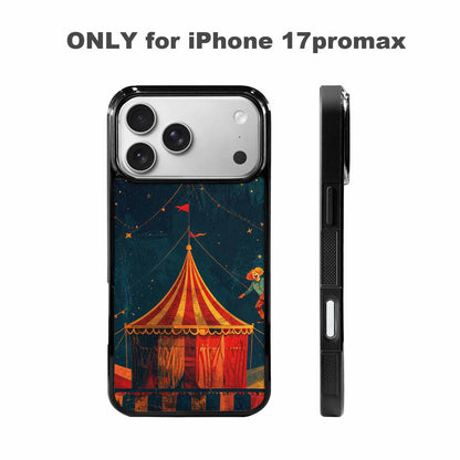 iPhone 17 Pro Max Case — Vintage Circus Art Pattern Retro Vintage, Custom Designed Case Cover