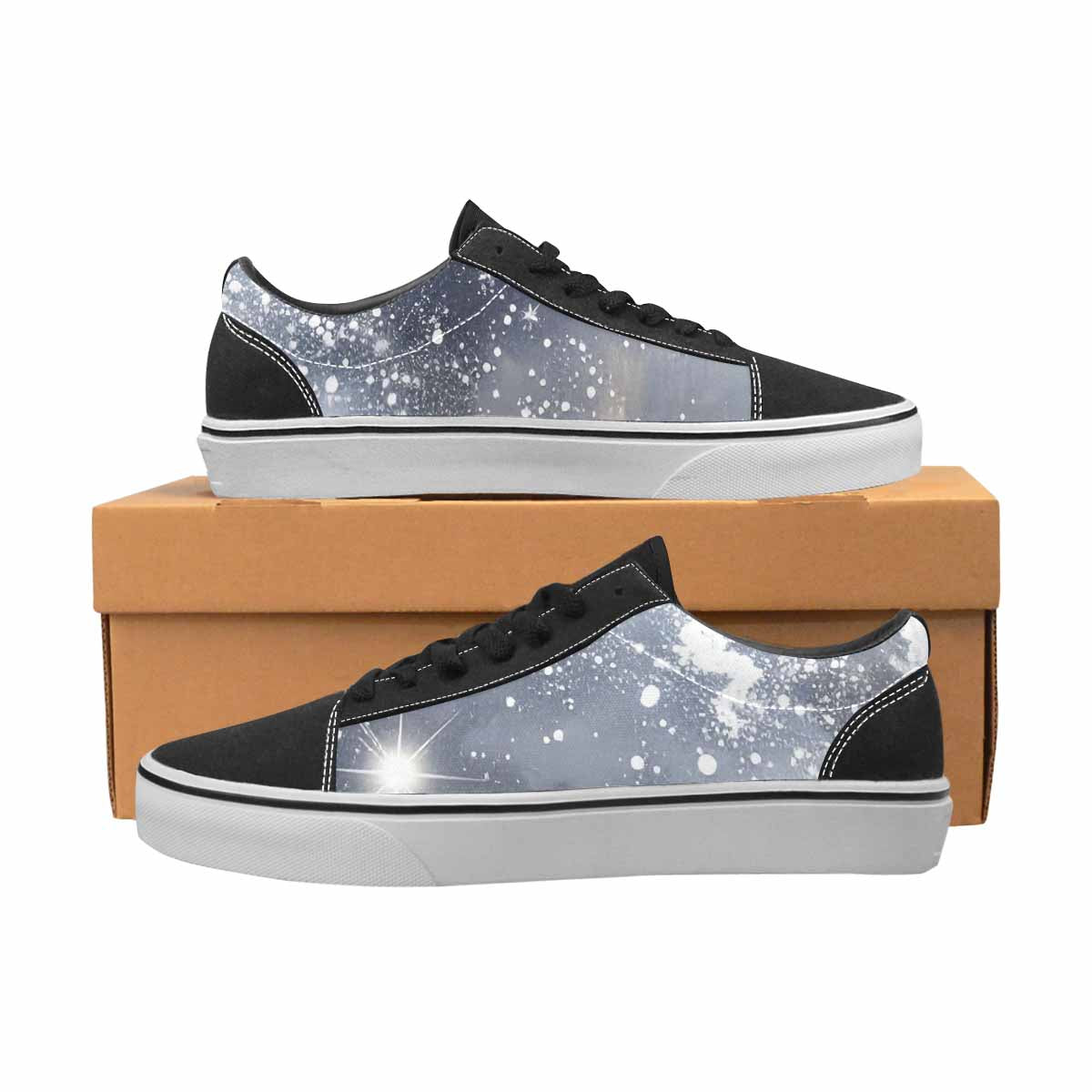WOMEN'S Galaxy Art - Canvas Lace-Up Vivid Custom Shoes
