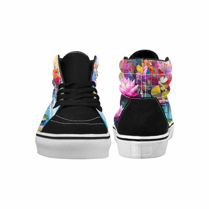 MEN'S Full Color Vibrant Monet High Top Canvas Kaleidoscope Sneakers