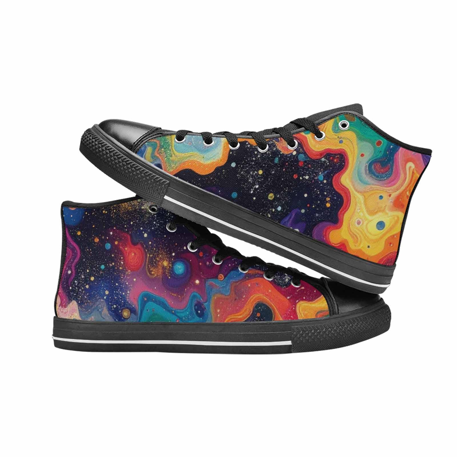 WOMEN'S Galaxy Art - High Top Canvas Surreal Custom Sneakers