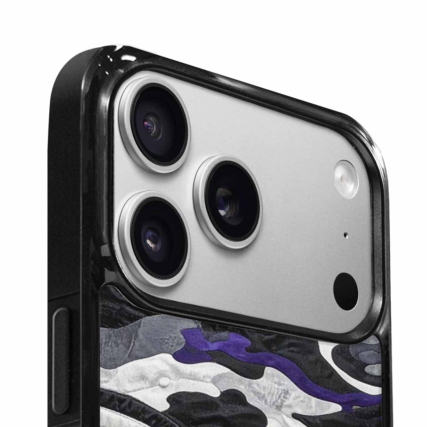 iPhone 17 Pro Case — Vivid Camo Asexual Pride Camo, Custom Designed Case Cover
