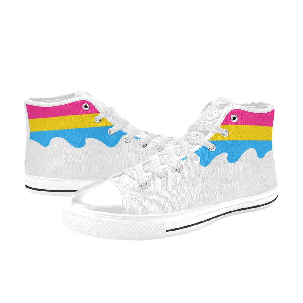 MEN'S Cc Pride Lgbt Pansexual High Top Canvas Y2K Custom Shoes