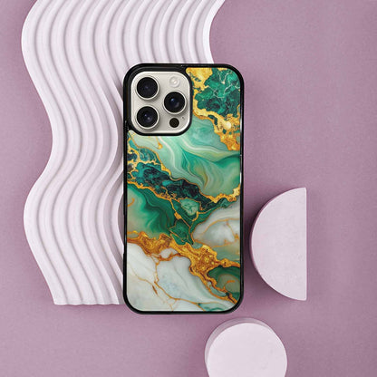iPhone 16 Pro Max Case — Marble Gold, Custom Print Case Cover