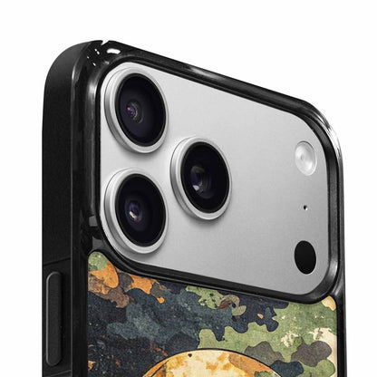 iPhone 17 Pro Max Case — Military Camo Texture Combined Gothic Skulls, Original Design Phone Case