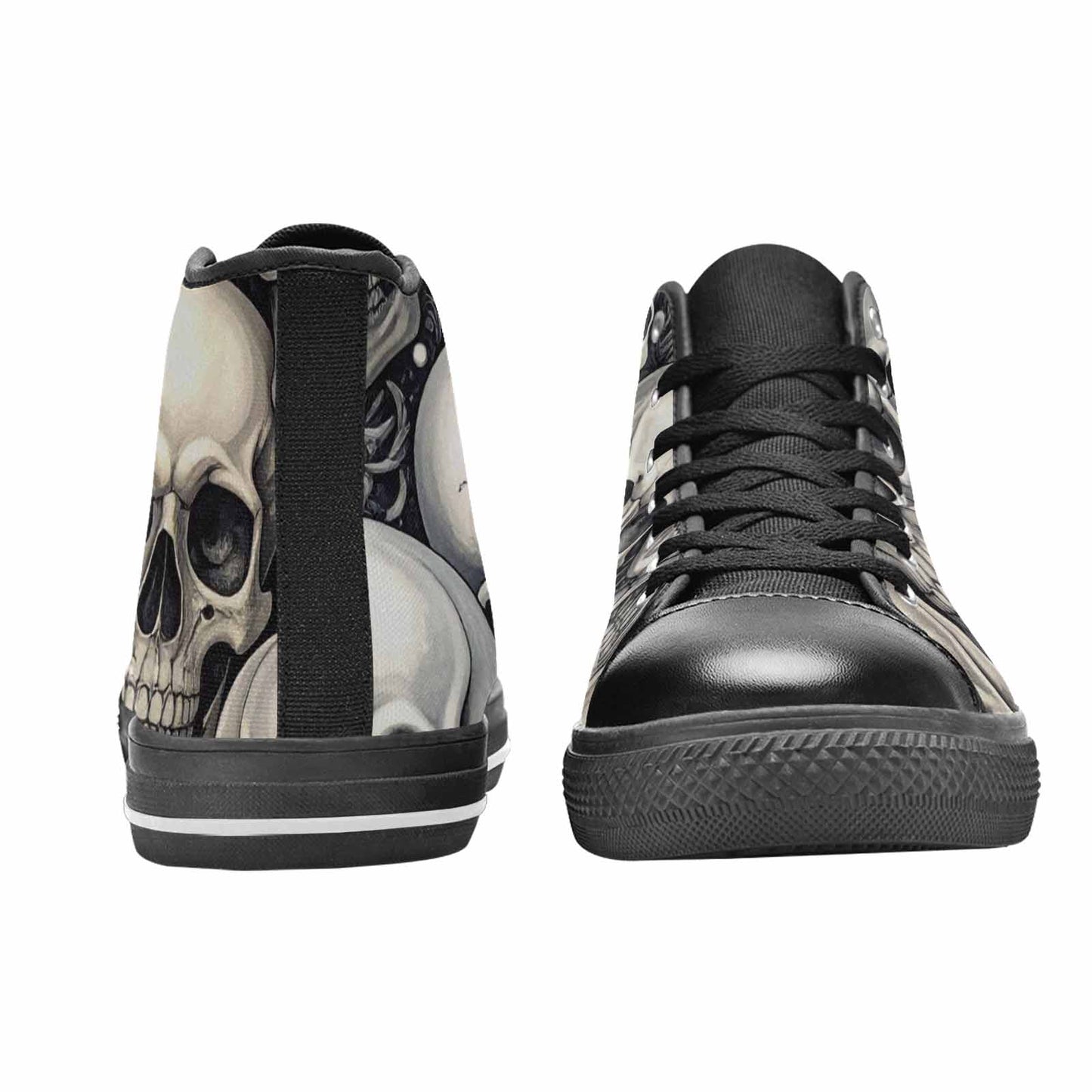 WOMEN'S Skulls - Classic High Top Canvas Wallpaper Art Shoes