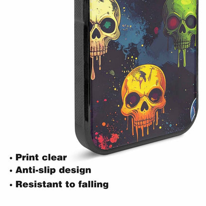 iPhone 15 Plus Case — Radioactive Ghost Bunny Skull Sm Qdr, Custom Print Case Cover