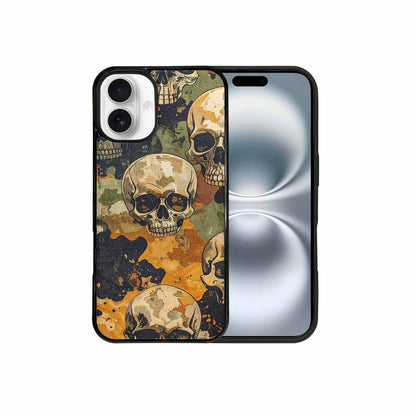 iPhone 16 Plus Case — Military Camo Skull Custom, Unique Phone Case Design