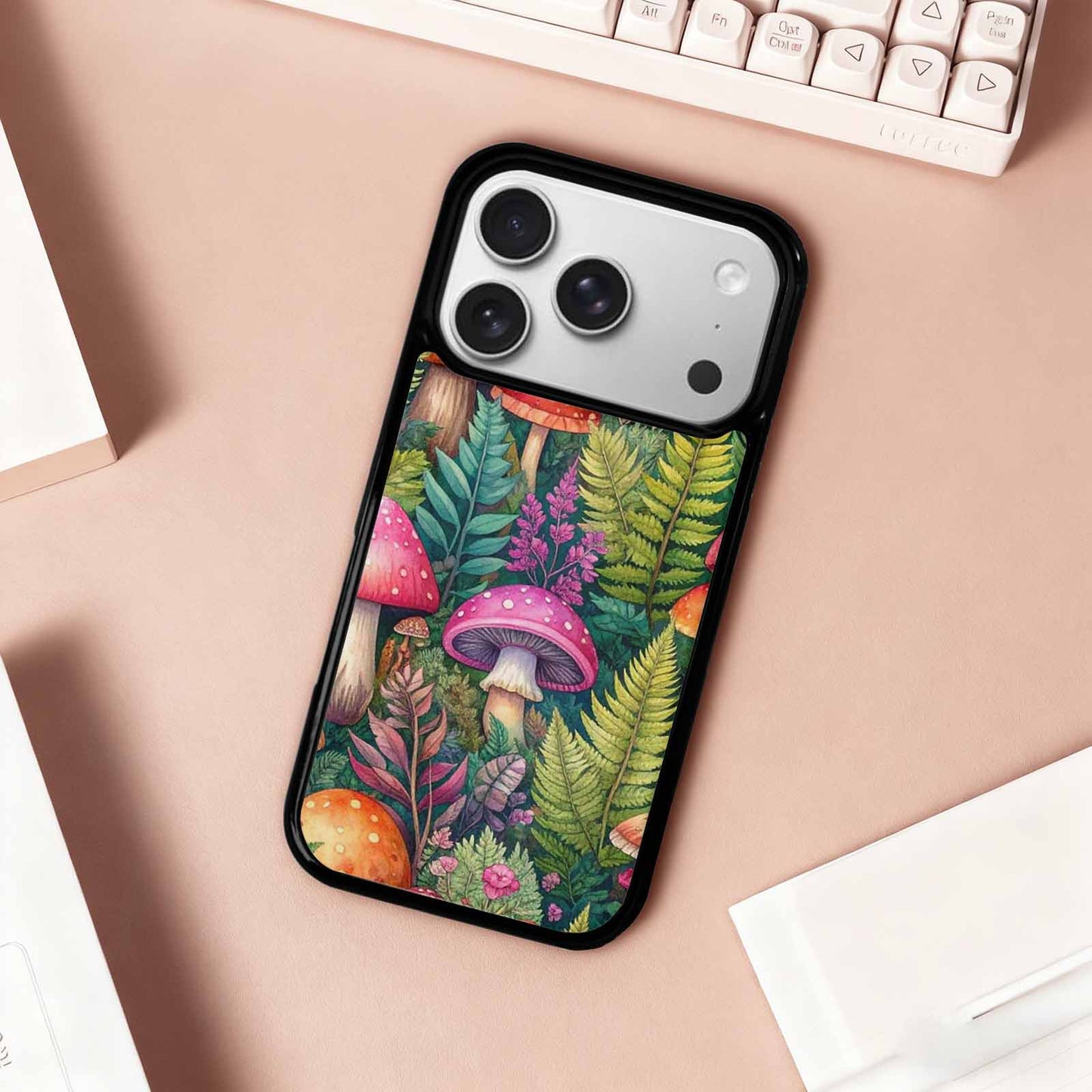 iPhone 17 Pro Case — Mushrooms Botanicalmushrooms P Vyk Floral, Custom Designed Case Cover