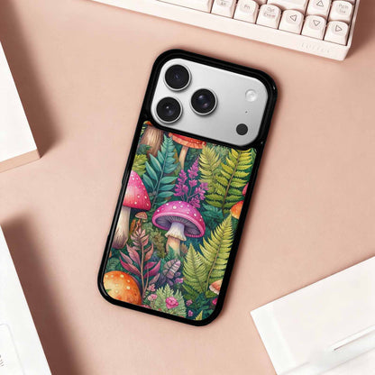 iPhone 17 Pro Case — Mushrooms Botanicalmushrooms P Vyk Floral, Custom Designed Case Cover