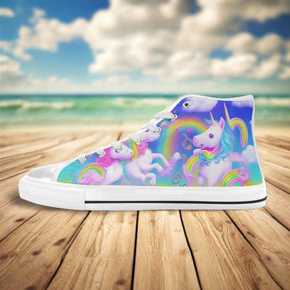 Butterfly Rainbow Rainbow Wearable MEN Bold Art - Freaky Shoes | Custom Art Sneakers
